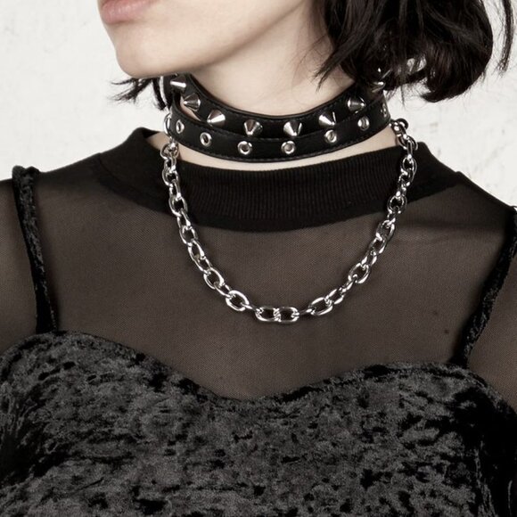 DISTURBIA mesh sleeve velvet crop top US size 6 - Picture 2 of 8